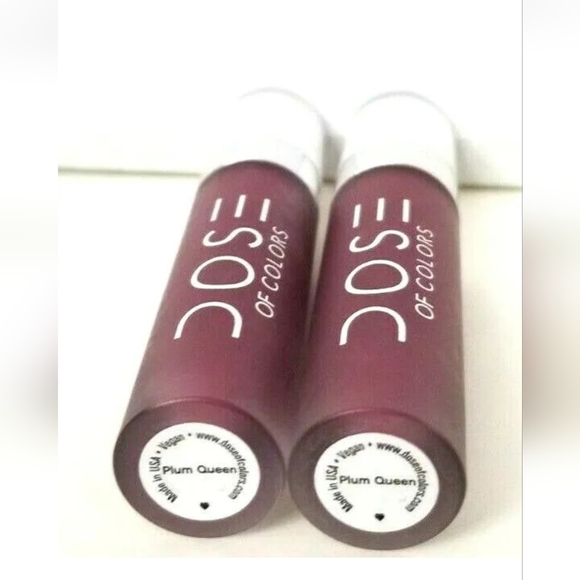 2 pk DOSE OF COLORS Liquid Matte Lipstick Plum Queen 0.16 oz UNBOXED - Picture 3 of 4